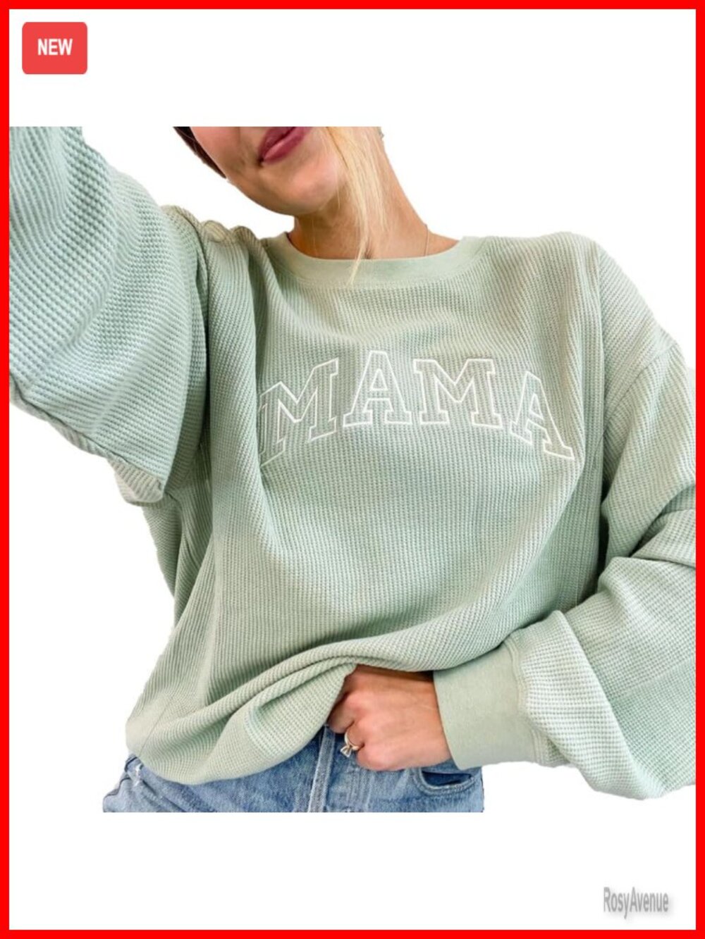 Waffle Knit Nursing Sweatshirt with Zip Breastfeeding Pullover